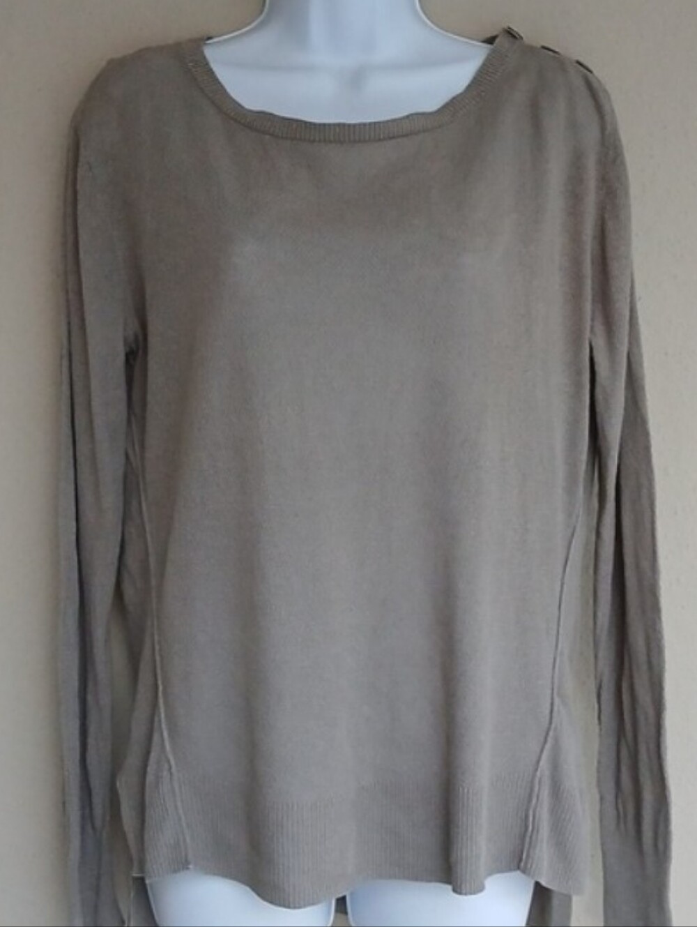 Sigrid Olsen Linen Blend Lightweight Crewneck Knit Top Oversized Small